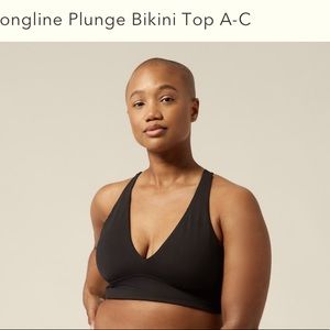 Longline Plunge Bikini Top NWT
